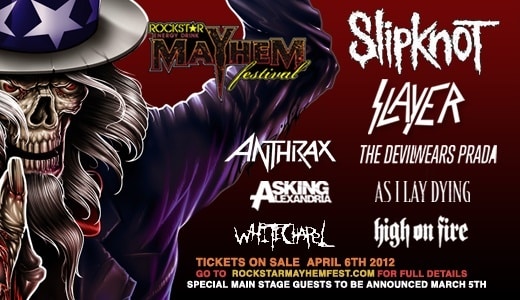 2012 Rockstar Energy Mayhem Festival - All Locations