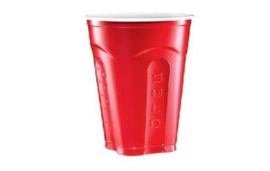 A red Solo cup is seen in an undated handout photo
