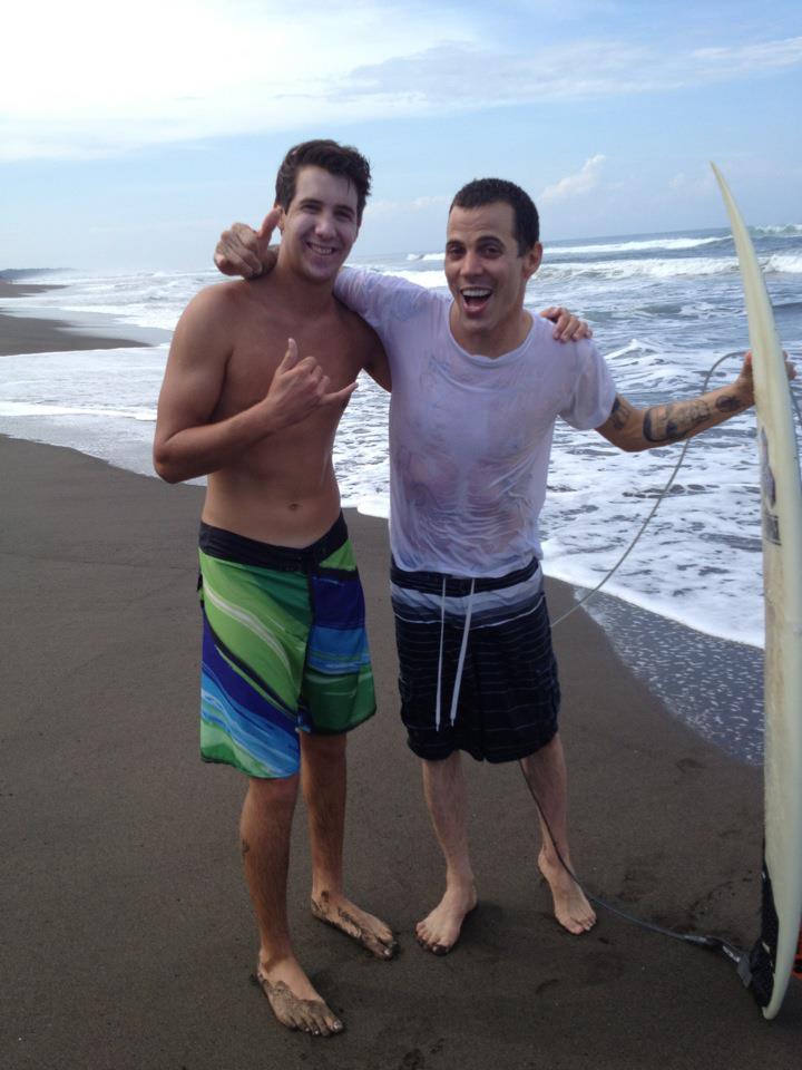 Steve-O surfing in Costa Rica